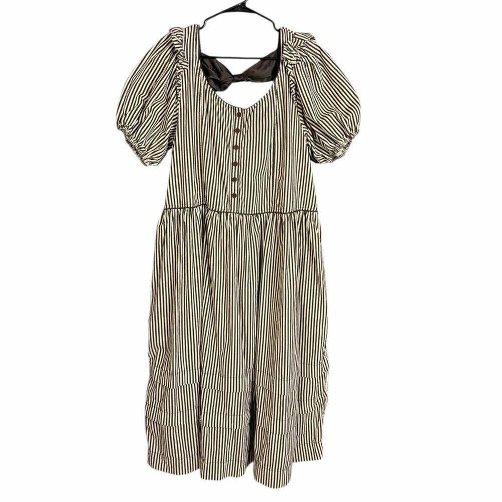 Free People Collier Cord Stripe Midi Dress Women's Large - Picture 3 of 8